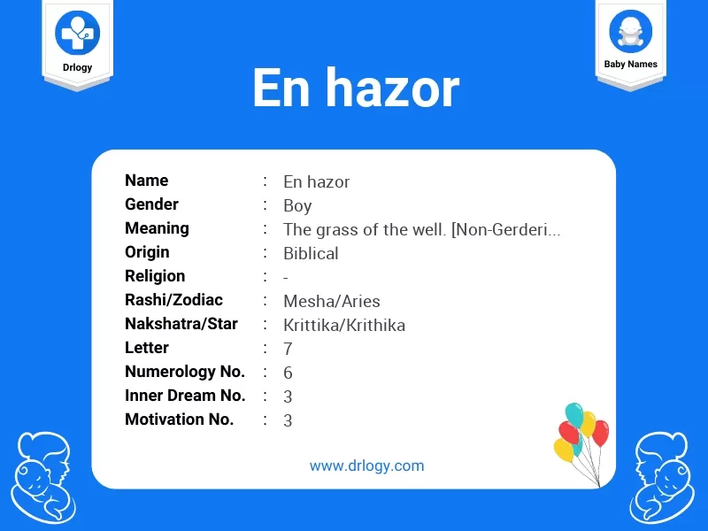 En Hazor Name Meaning